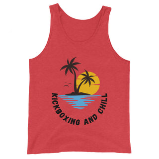 Buy red-triblend Unisex Kickboxing n Chill Tank Top