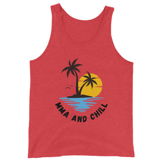 Buy red-triblend Unisex MMA n Chill Tank Top