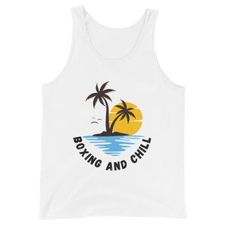Buy white Unisex Boxing n Chill Tank Top