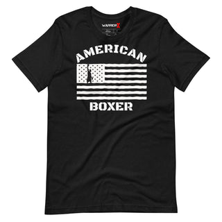 Buy black-heather Unisex American Boxer Tshirt