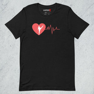 Buy black-heather Unisex Heart beat Tshirt