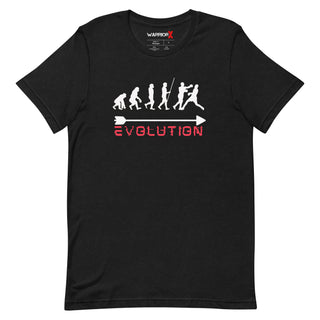 Buy black-heather Unisex Human Evolution Tshirt
