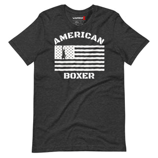 Buy dark-grey-heather Unisex American Boxer Tshirt