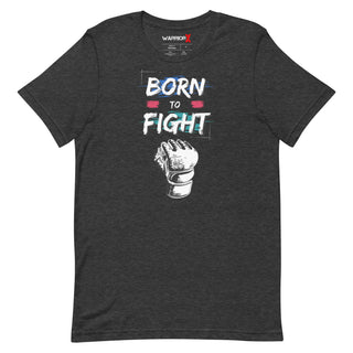 Buy dark-grey-heather Unisex Born to Fight Tshirt