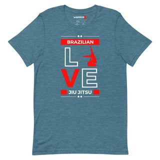 Buy heather-deep-teal Unisex BJJ Love Tshirt
