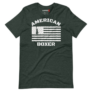 Buy heather-forest Unisex American Boxer Tshirt