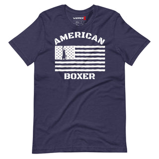 Buy heather-midnight-navy Unisex American Boxer Tshirt