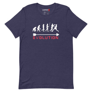 Buy heather-midnight-navy Unisex Human Evolution Tshirt