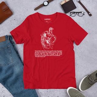 Buy red Unisex Man in the Arena t-shirt